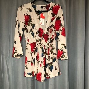 Rose and cream romper